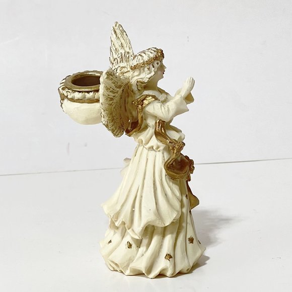 Vintage Traditional Angel Praying Figurine Candle Holder - Picture 4 of 15